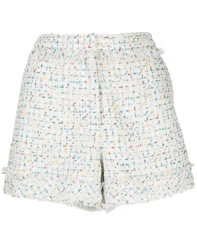 SHIATZY CHEN Kurze Tweed-Shorts - Weiß Weiß