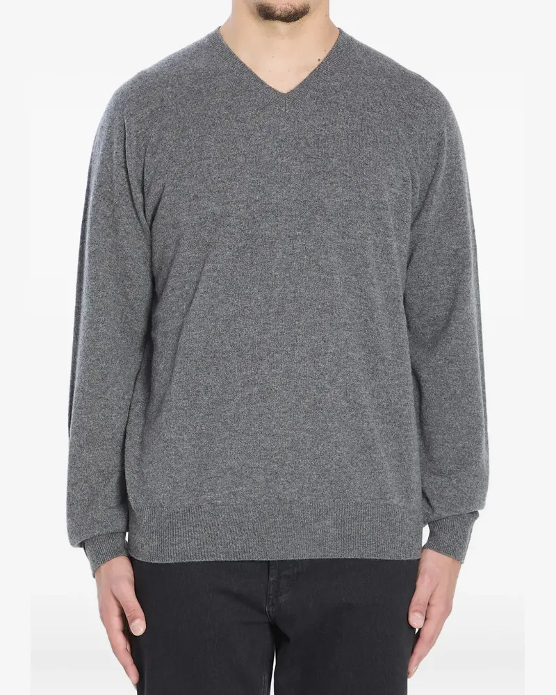 The Row Rod V-neck ribbed sweater - Grau Grau