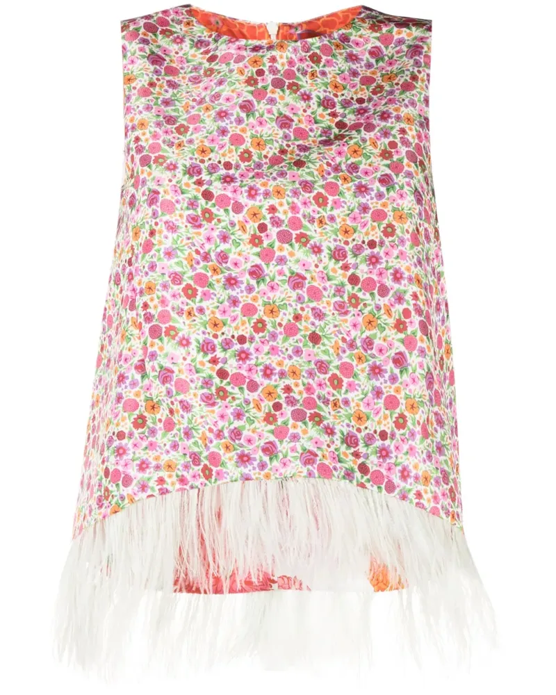 La DoubleJ Top mit Blumen-Print - Rosa Rosa