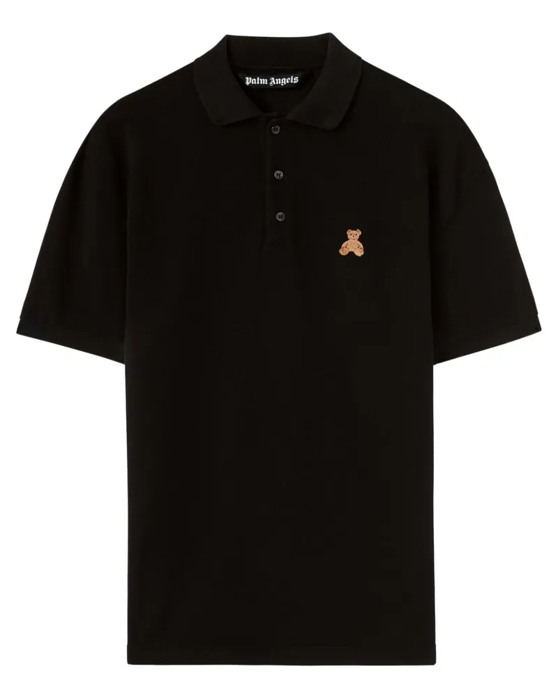 Palm Angels Bear in Mind Poloshirt - Schwarz Schwarz