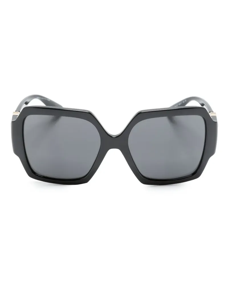 Versace Sonnenbrille mit Oversized-Gestell - Schwarz Schwarz