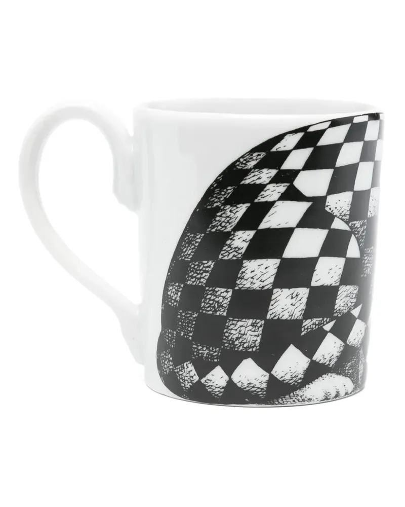 Fornasetti High Fidelity Quadrettato Tasse (11,5cm x 8cm) - Weiß Weiß