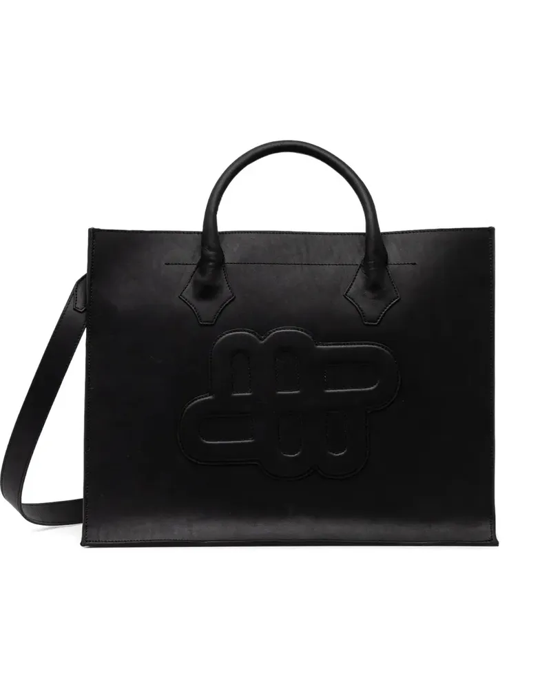 MUNTHE Tote Bag mit Logo-Prägung - Schwarz Schwarz
