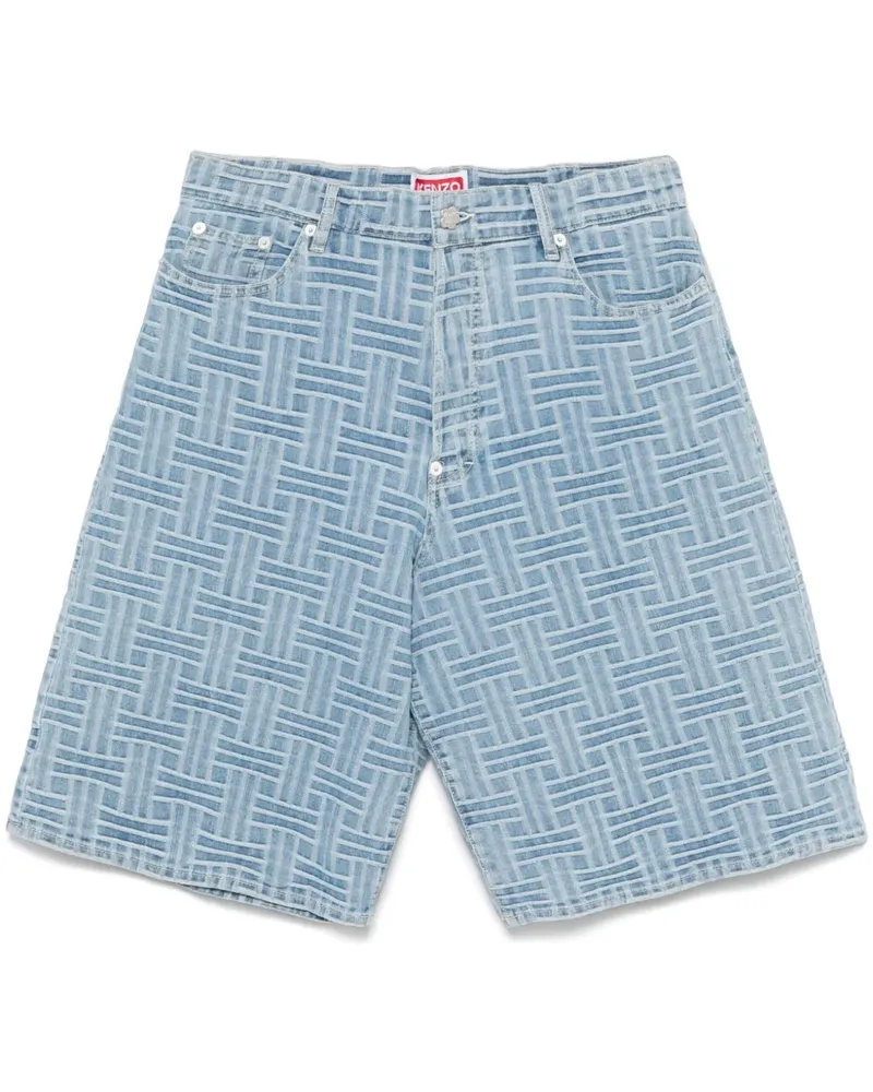 Kenzo Jeans-Shorts mit Webmuster - Blau Blau