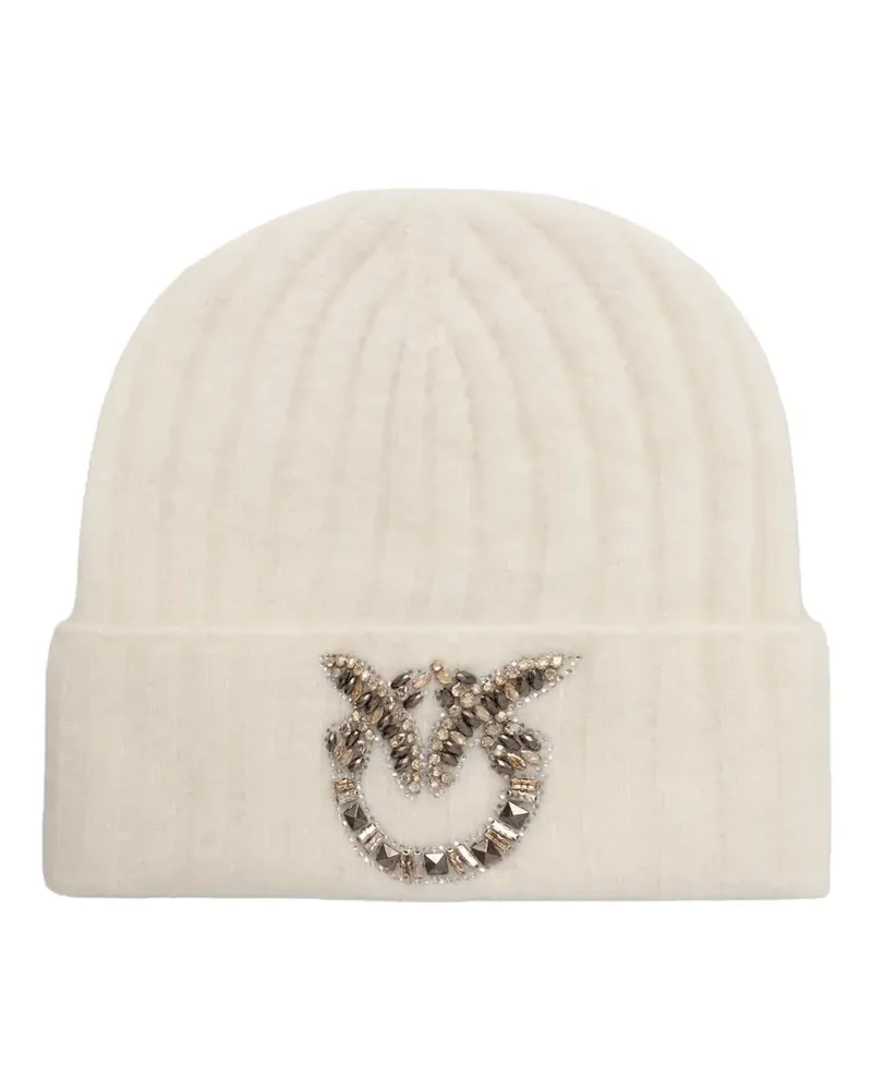 Pinko Love Birds Beanie mit Kristallen - Nude Nude