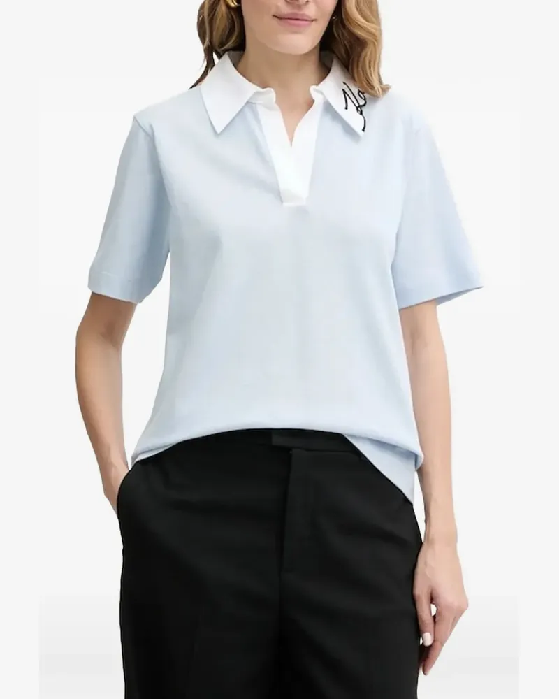 Karl Lagerfeld Signature T-Shirt - Blau Blau