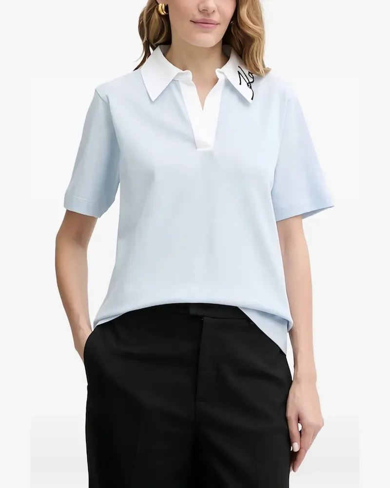 Karl Lagerfeld Signature T-Shirt - Blau Blau