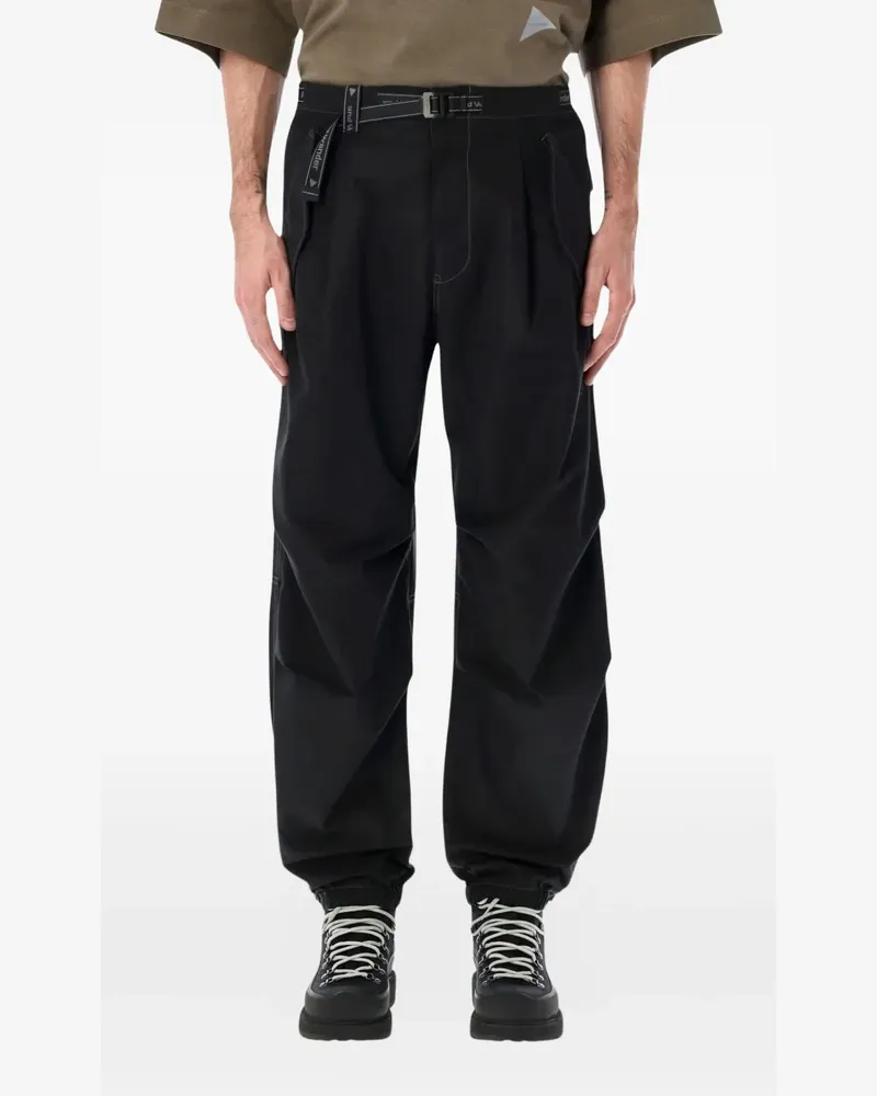 and wander Hose mit Logo-Gürtel - Schwarz Schwarz