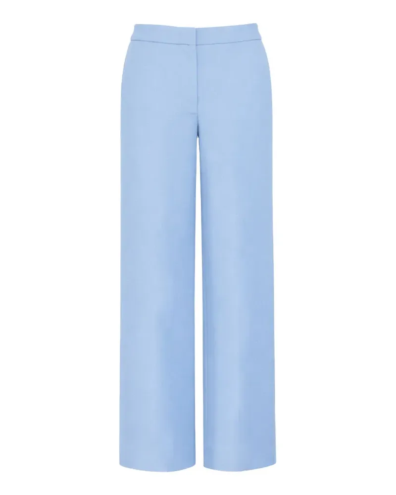 Gloria Coelho Crepe wide-leg straight trousers - Blau Blau