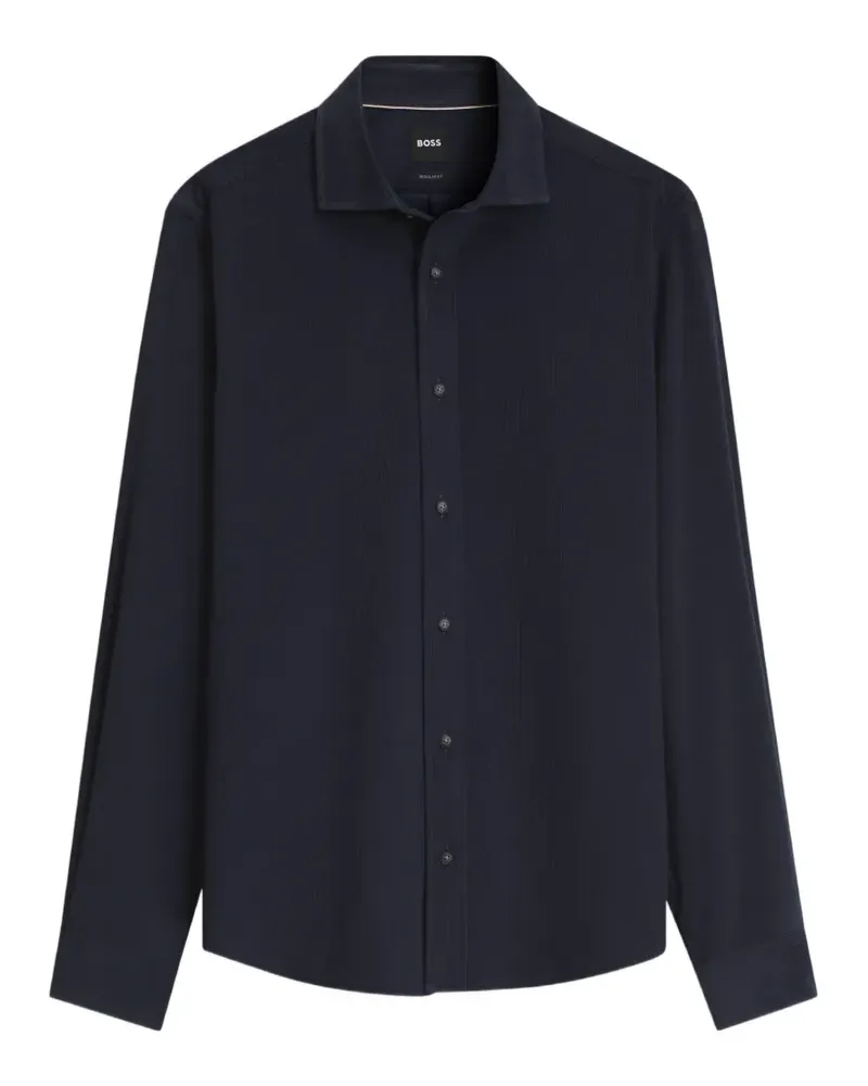 HUGO BOSS Klassisches Hemd aus Baumwoll-Cord - Blau Blau