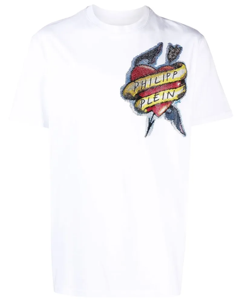 Philipp Plein T-Shirt mit Tattoo-Print - Weiß Weiß