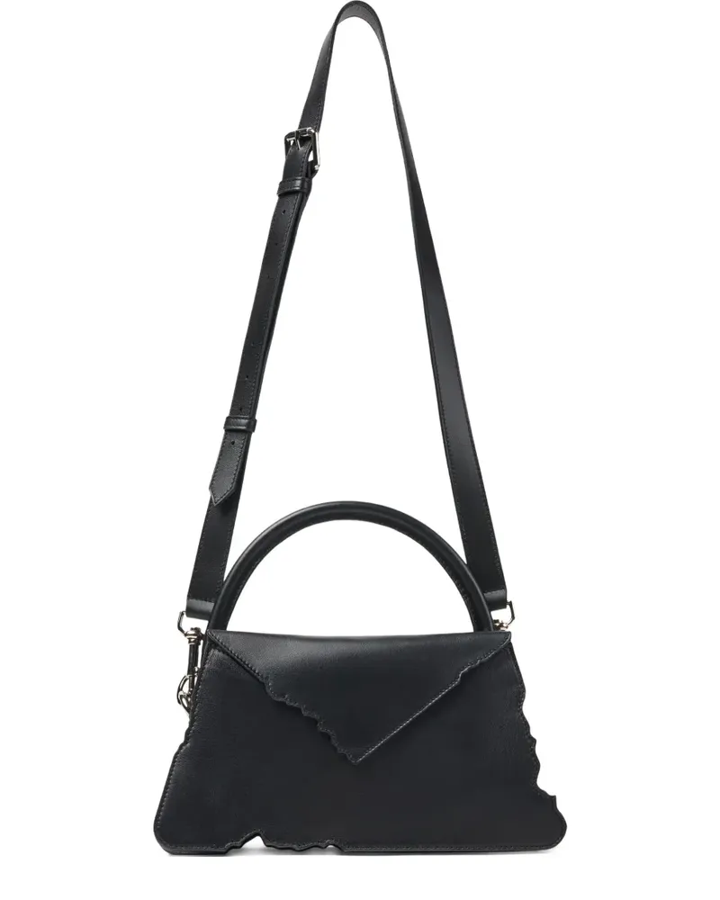 Camper Schultertasche mit Wellensaum - Schwarz Schwarz
