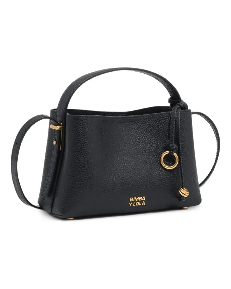 BIMBA Y LOLA Chihuahua Mini-Tasche aus Leder - Schwarz Schwarz