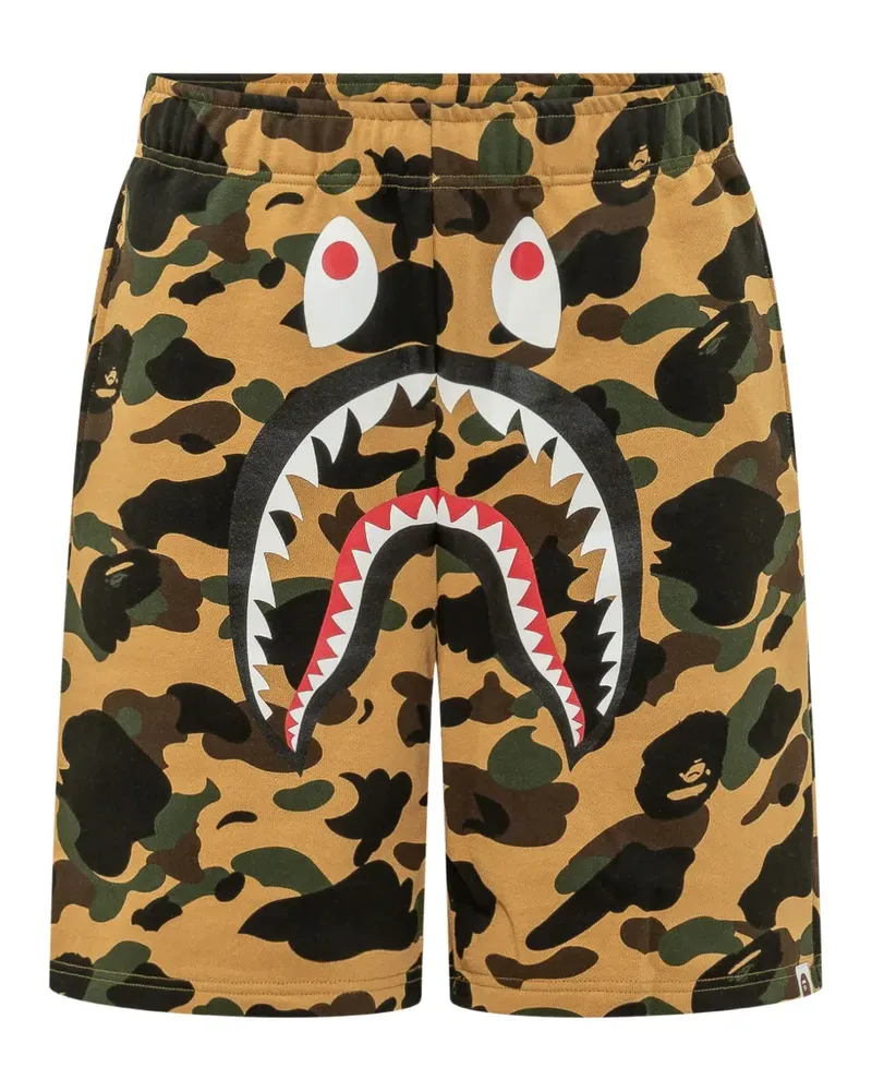 BAPE 1st Camo Shark camouflage shorts - Gelb Gelb