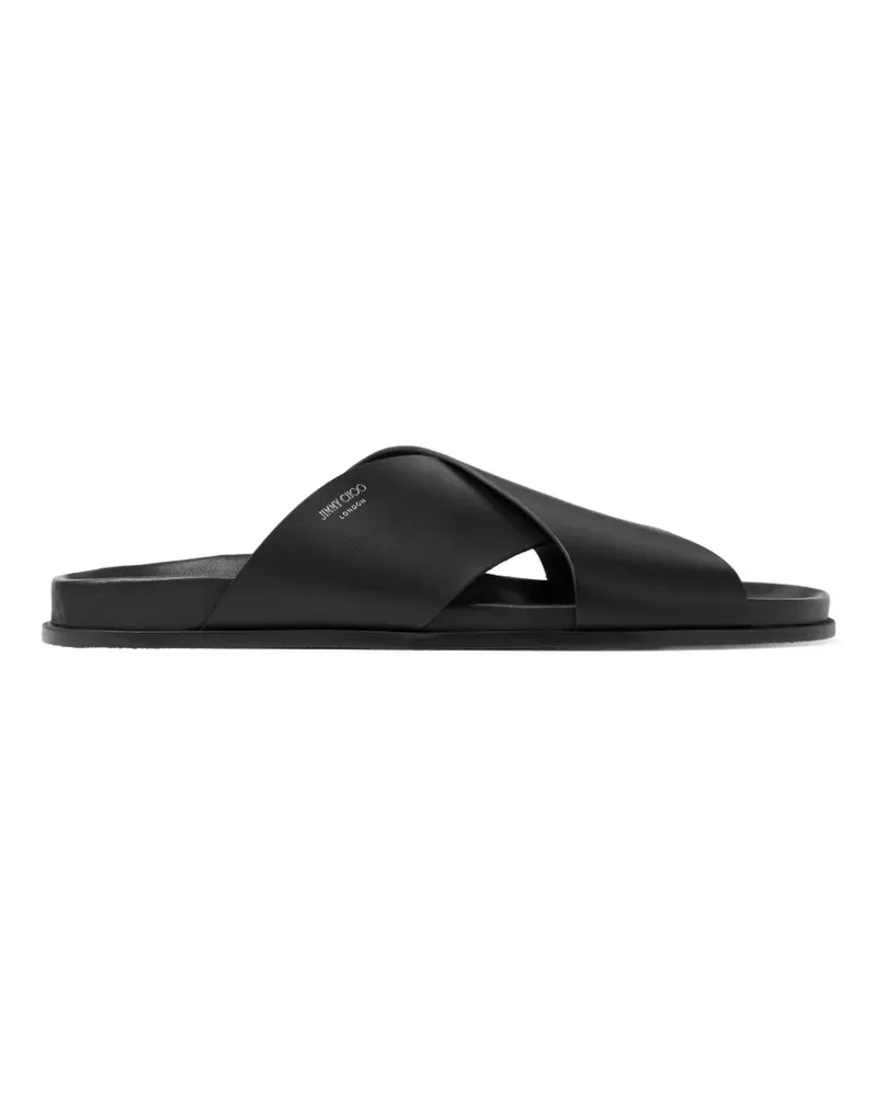 Jimmy Choo Sol crossover-strap sandals - Schwarz Schwarz