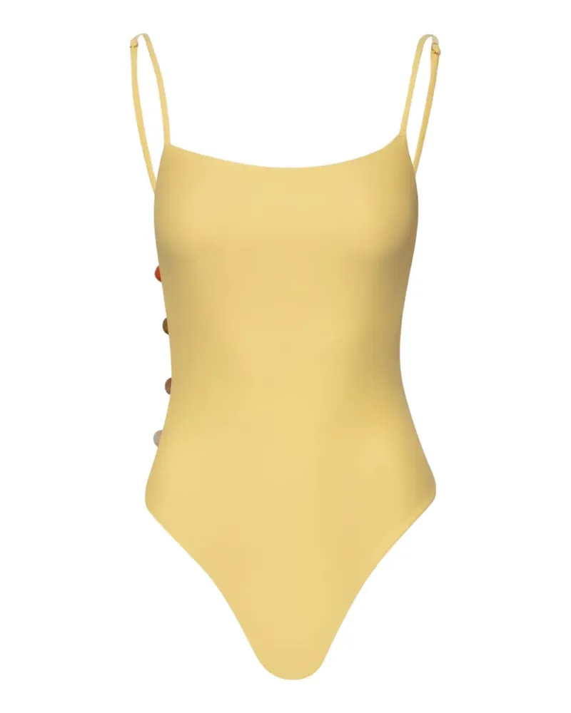 Baobab Collection Wayra Badeanzug mit eckigem Ausschnitt - Gelb Gelb