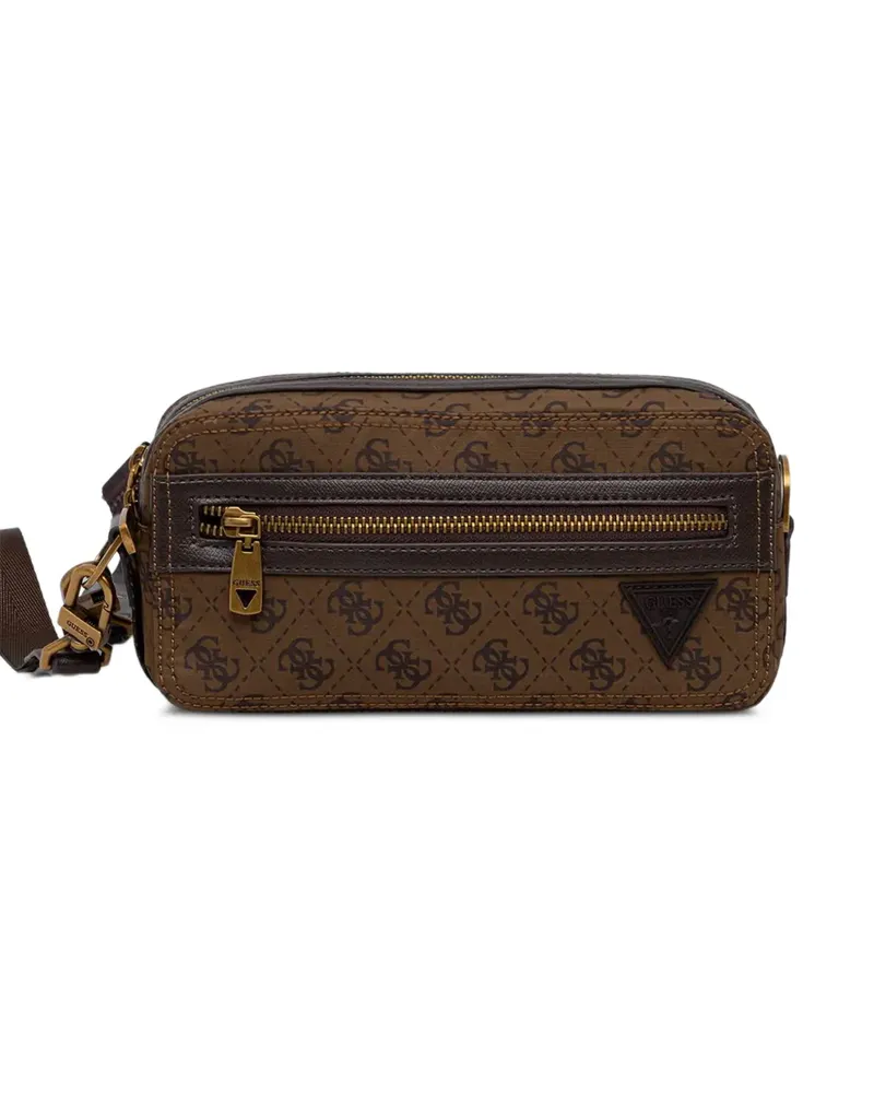 Guess monogram-print messenger bag - Braun Braun