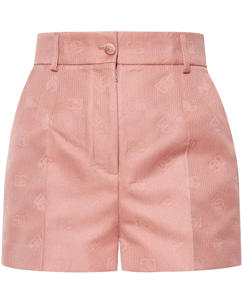 Dolce & Gabbana Shorts aus Monogramm-Jacquard - Rosa Rosa