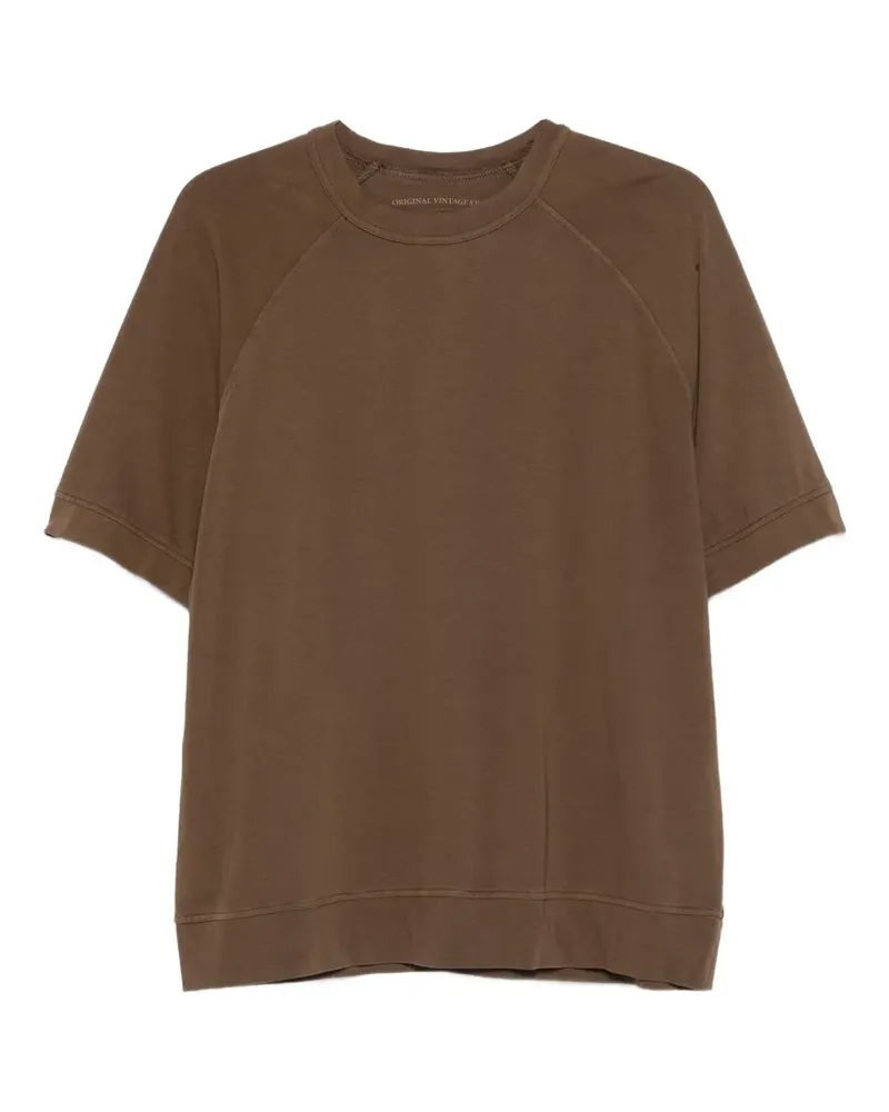 Original Vintage Style T-Shirt mit Raglanärmeln - Braun Braun