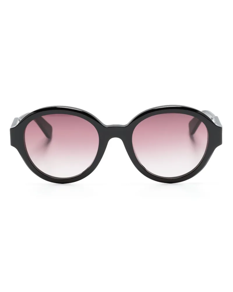 Chloé Runde Sonnenbrille - Schwarz Schwarz