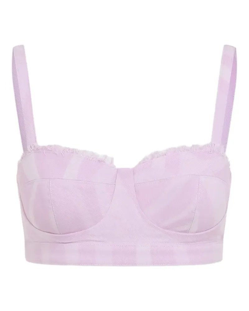 Emilio Pucci sweetheart-neck cotton top - Rosa Rosa