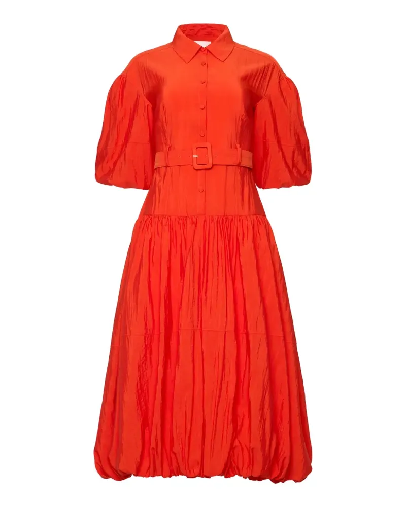 Cinq à Sept Daliah belted balloon-sleeve midi dress - Rot Rot