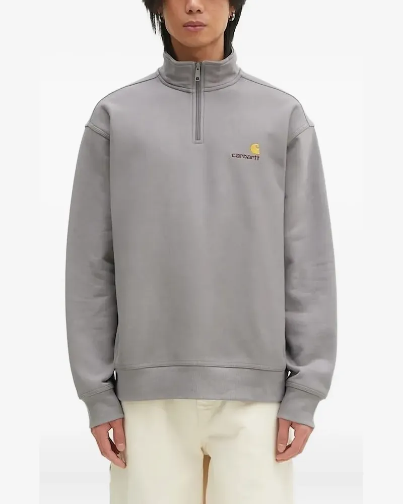 Carhartt WIP Besticktes Sweatshirt mit Reißverschluss - Grau Grau