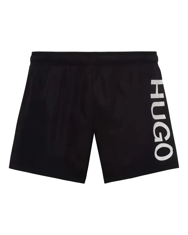 HUGO BOSS Badeshorts mit Logo - Schwarz Schwarz