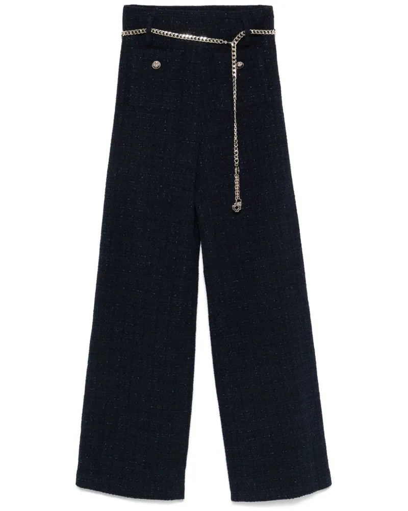 Maje Hose mit Kettengürtel - Blau Blau