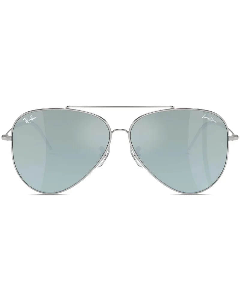 Ray Ban Aviator Reverse Sonnenbrille - Silber Silber
