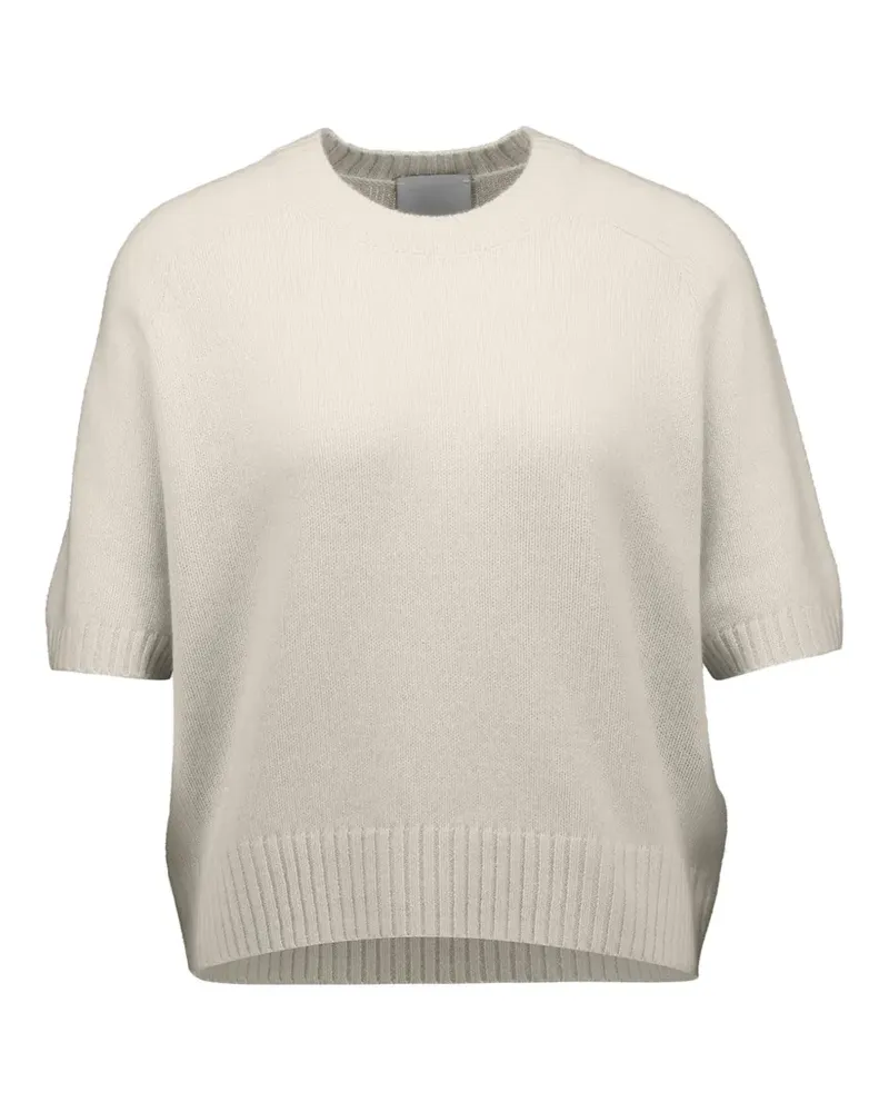 ALLUDE short-sleeve cashmere sweater - Nude Nude