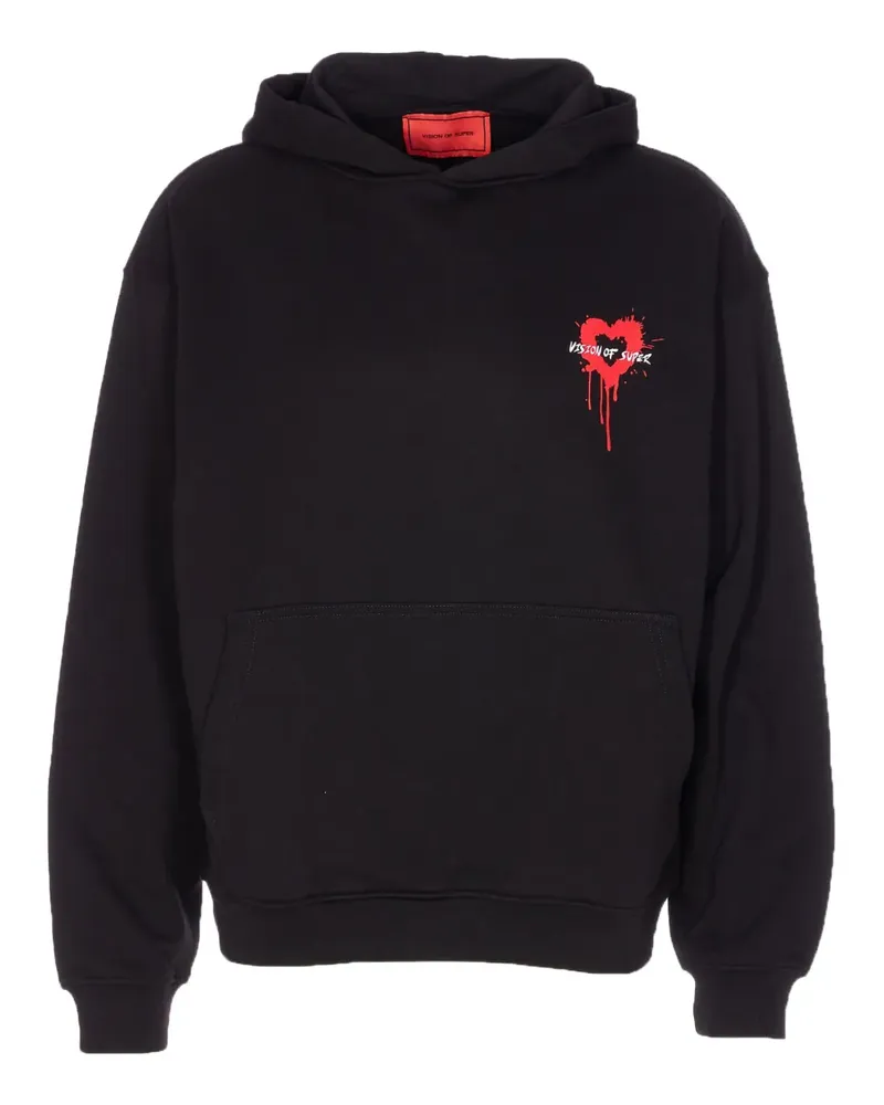 Vision Of Super Hoodie mit Herz-Print - Schwarz Schwarz
