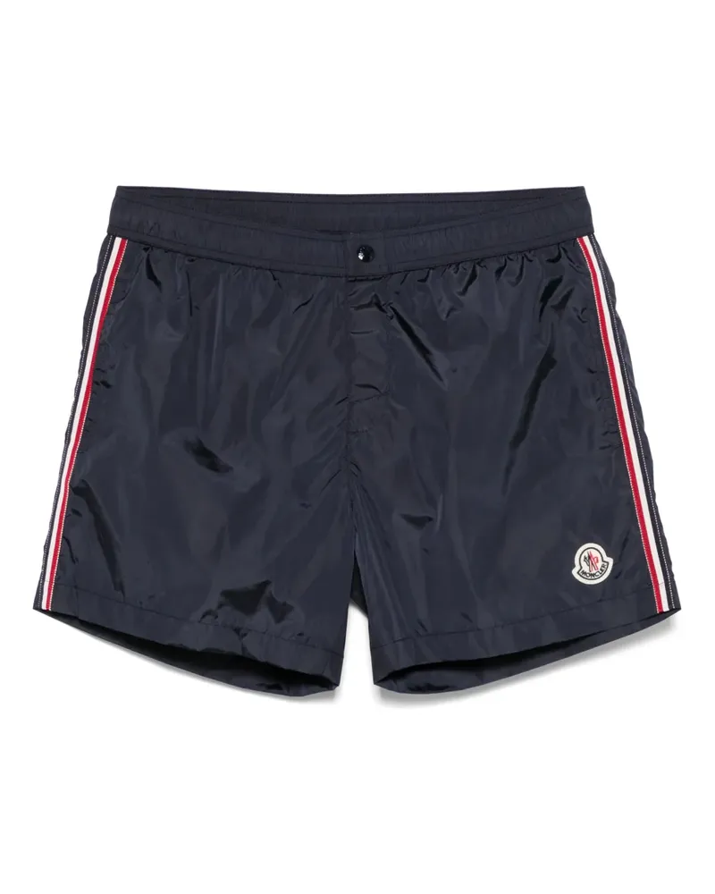 Moncler Badeshorts mit Streifendetail - Blau Blau
