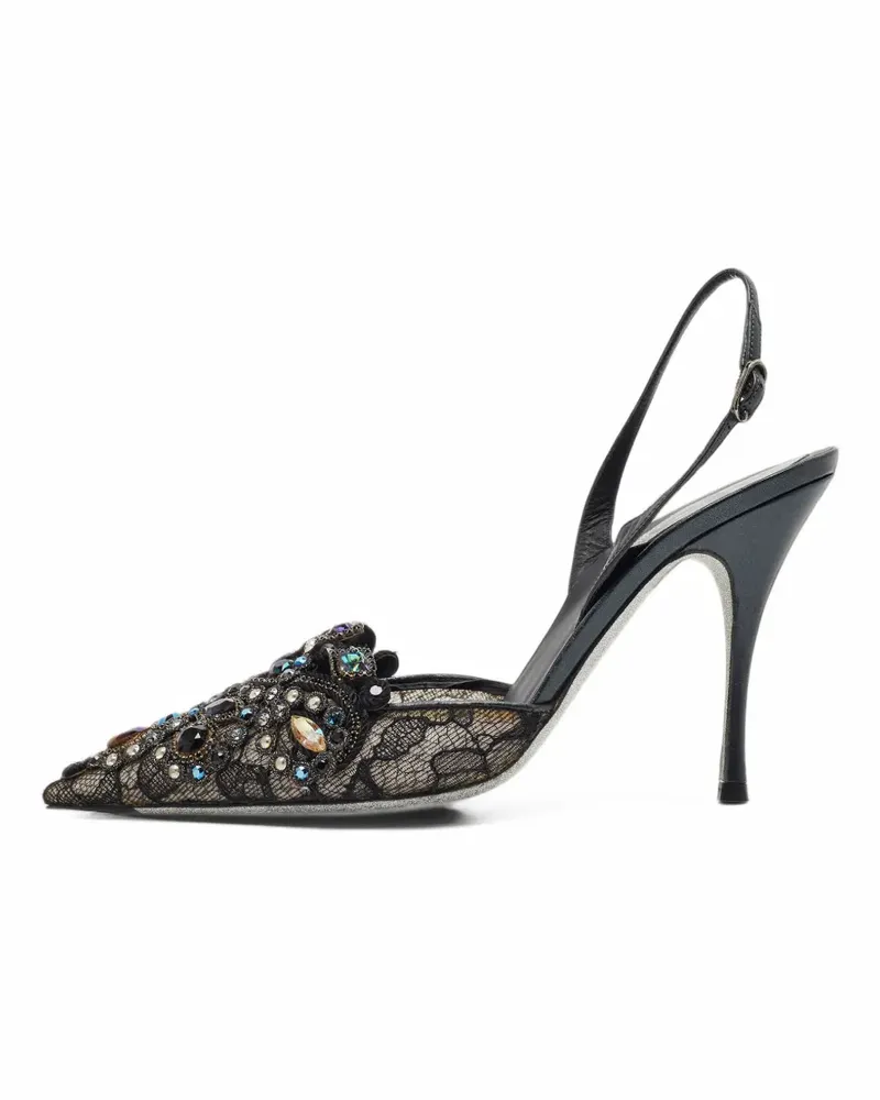 René Caovilla Veneziana Pumps - Schwarz Schwarz