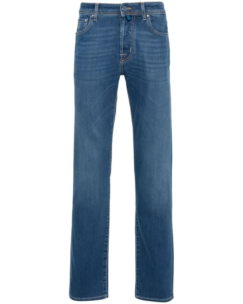 Jacob Cohën Halbhohe Bard Slim-Fit-Jeans - Schwarz Schwarz