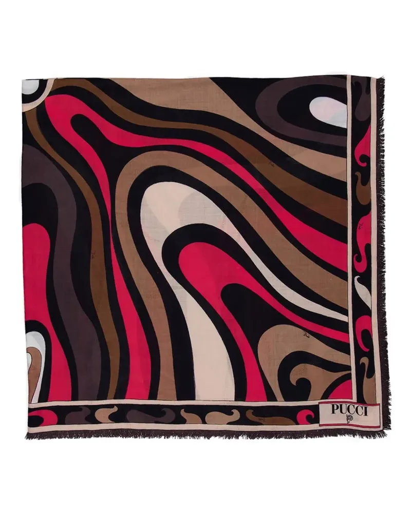 Emilio Pucci Marmo-print scarf - Schwarz Schwarz