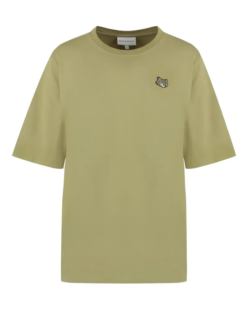 Kitsuné T-Shirt mit Applikation - Grün Grün