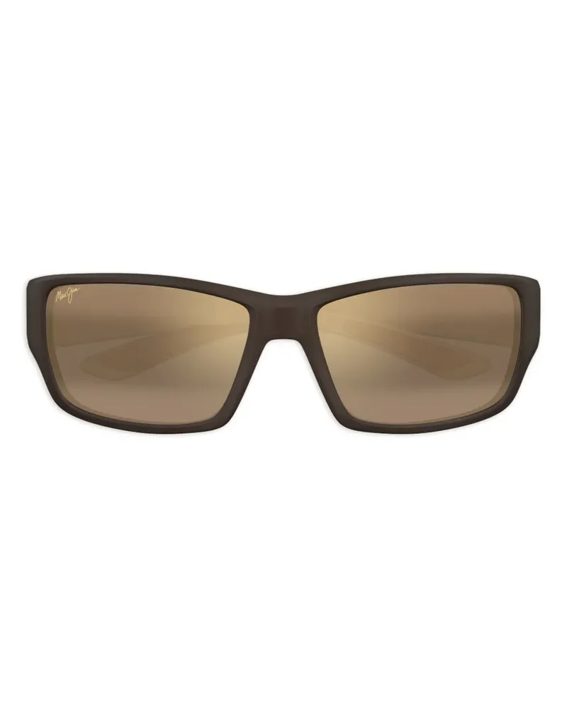 Maui Jim Local Kine Sonnenbrille mit eckigem Gestell - Braun Braun