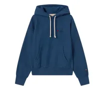 Hoodie mit Logo-Stickerei - Blau