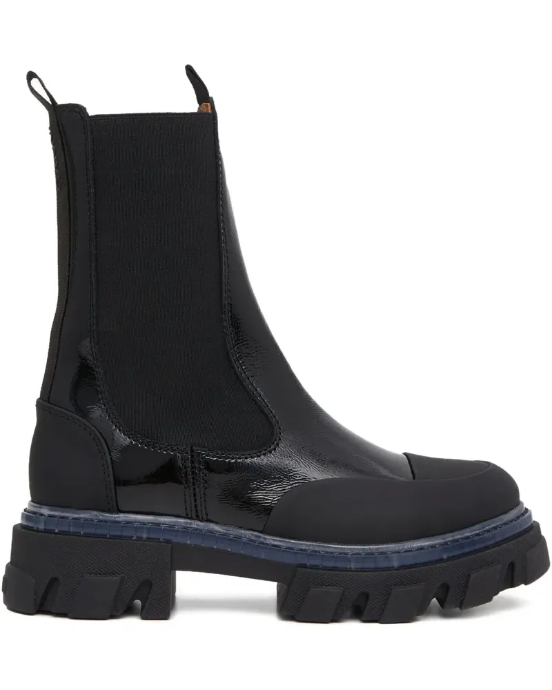 Ganni contrasting-trim boots - Schwarz Schwarz