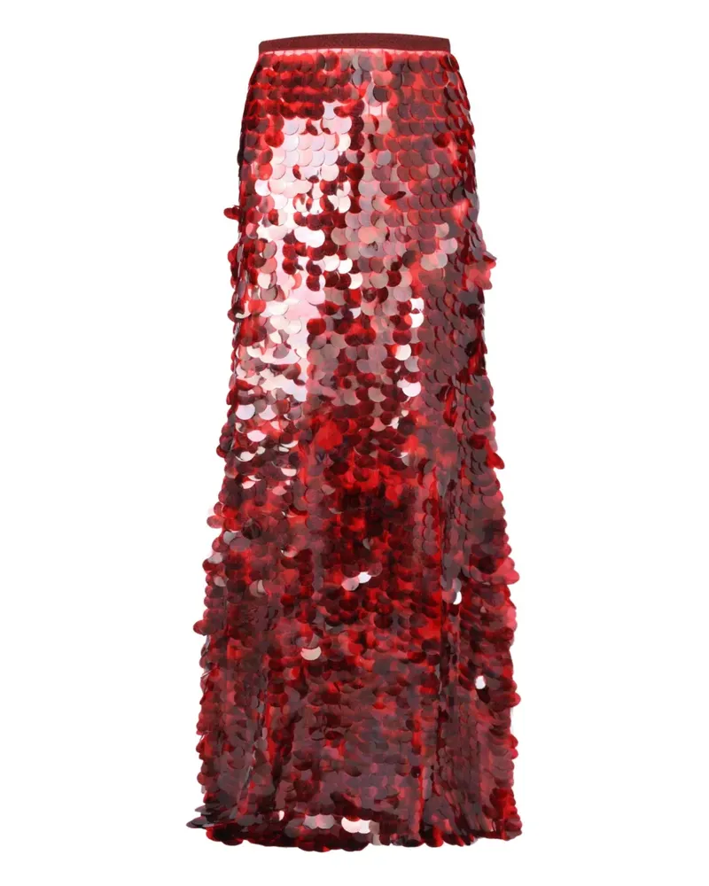 Fabiana Filippi Rock mit Pailletten - Rot Rot
