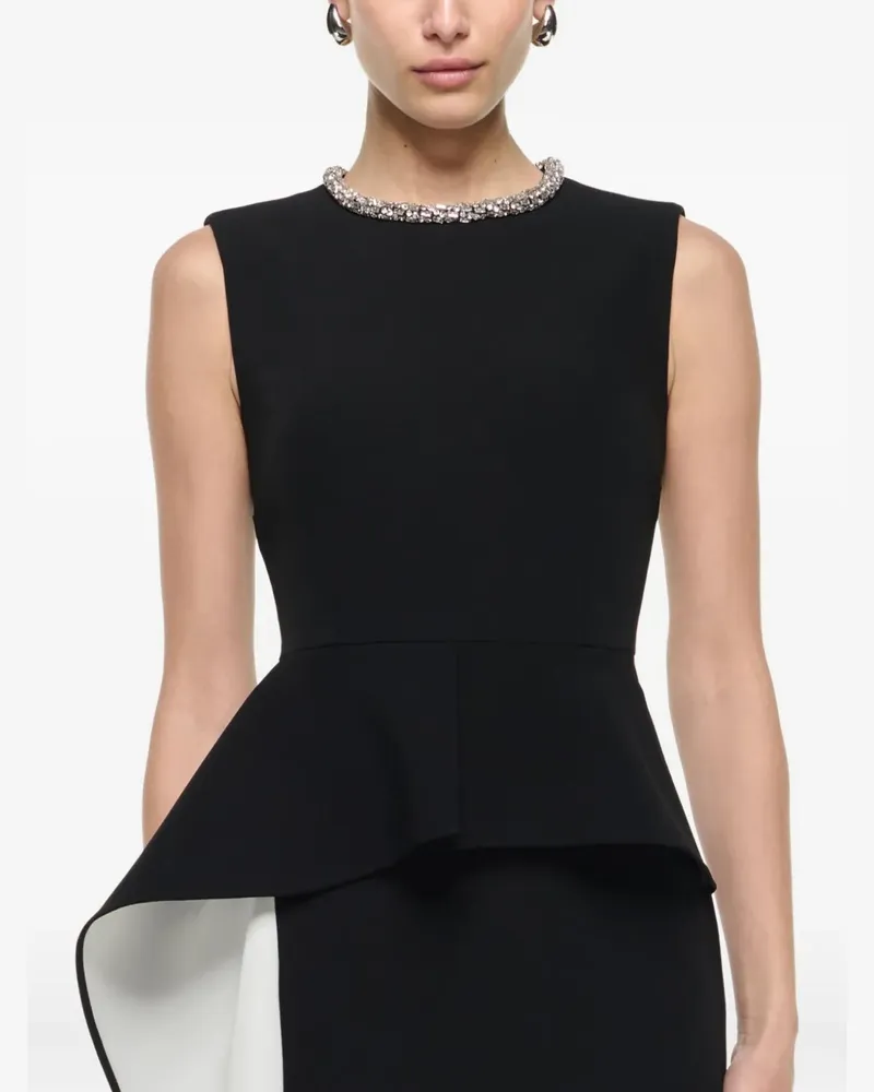 Roland Mouret Kleid mit Schößchen - Schwarz Schwarz