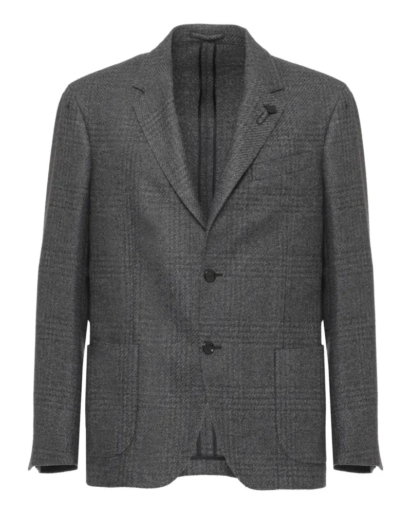 LARDINI check-pattern jacket - Grau Grau