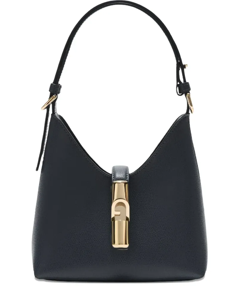 Furla Mittelgroßer Goccia Tote Bag mit abgerundetem Saum - Blau Blau