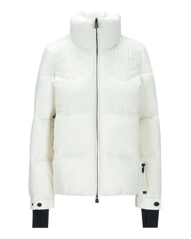 Moncler Bestickter wattierter Mantel - Weiß Weiß