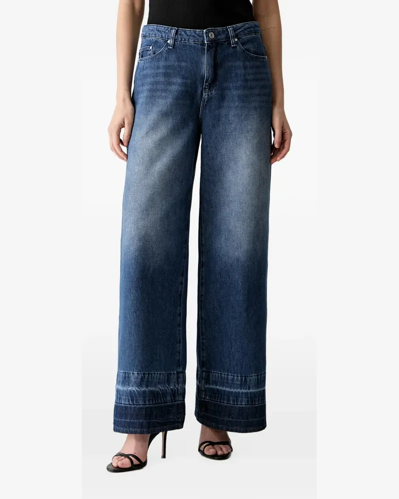 Karl Lagerfeld faded wide-leg jeans - Blau Blau
