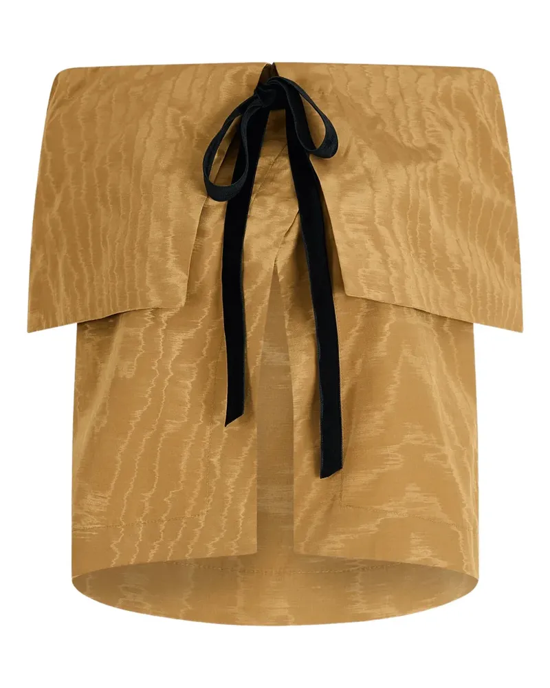 Rosie Assoulin Moire ribbon flapjack blouse - Gelb Gelb