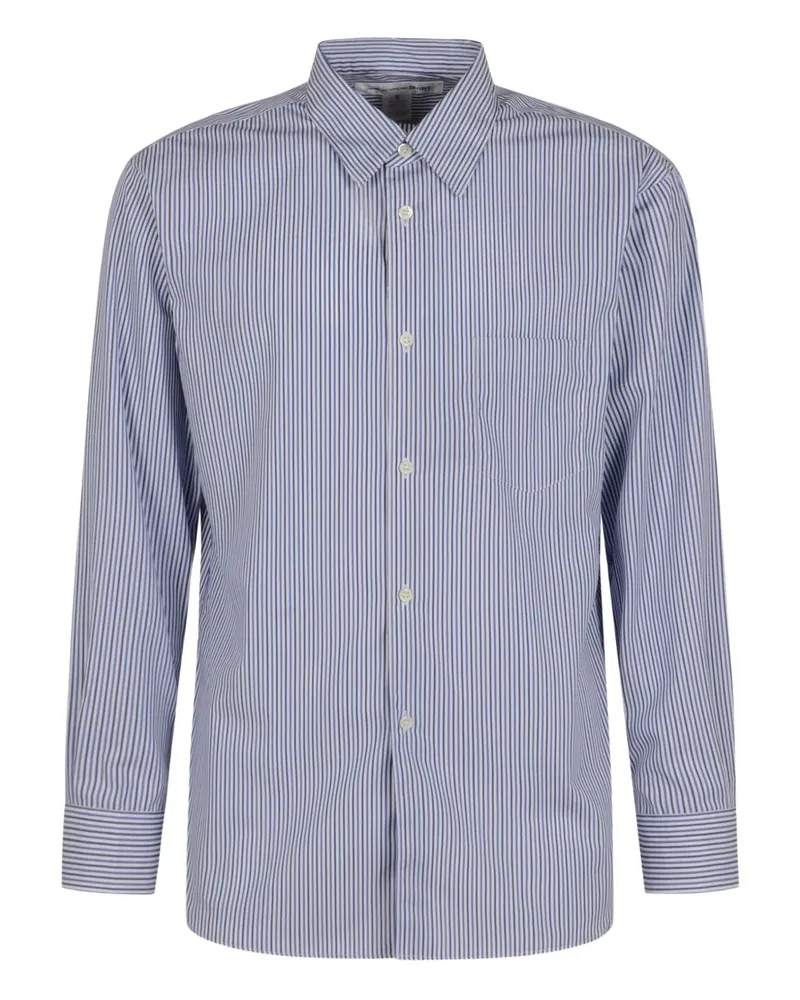 Comme des Garçons Gestreiftes Hemd - Blau Blau