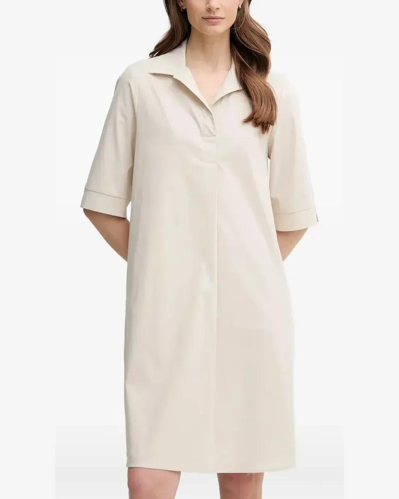 Joseph Ribkoff polo-collar mini dress - Nude Nude