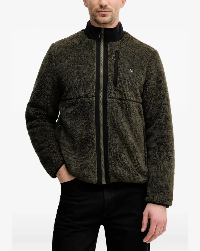 Benetton Jacke mit Reißverschluss - Grün Grün